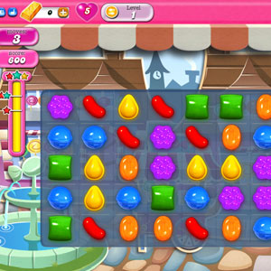 Candy crush is a game that alot of people like to play on facebook